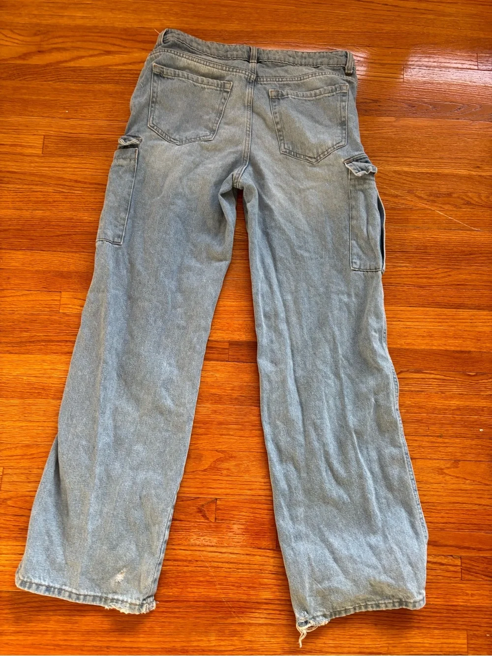Forever 21 Light Blue Men’s Bootcut Cargo Jeans